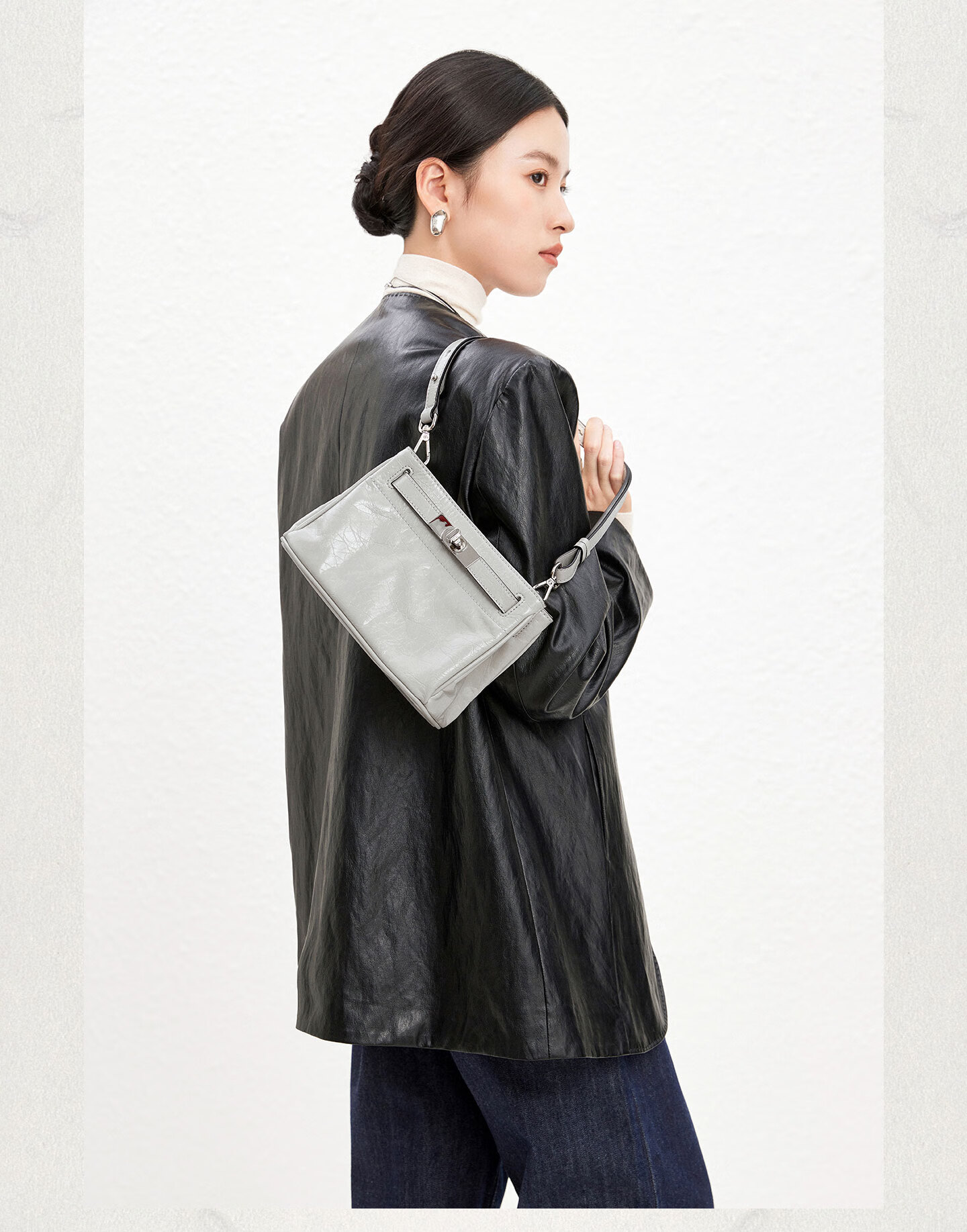 FION New Women's Handbag, Niche High-End Kelly Bag, Shoulder Crossbody Bag, Birthday Gift 2