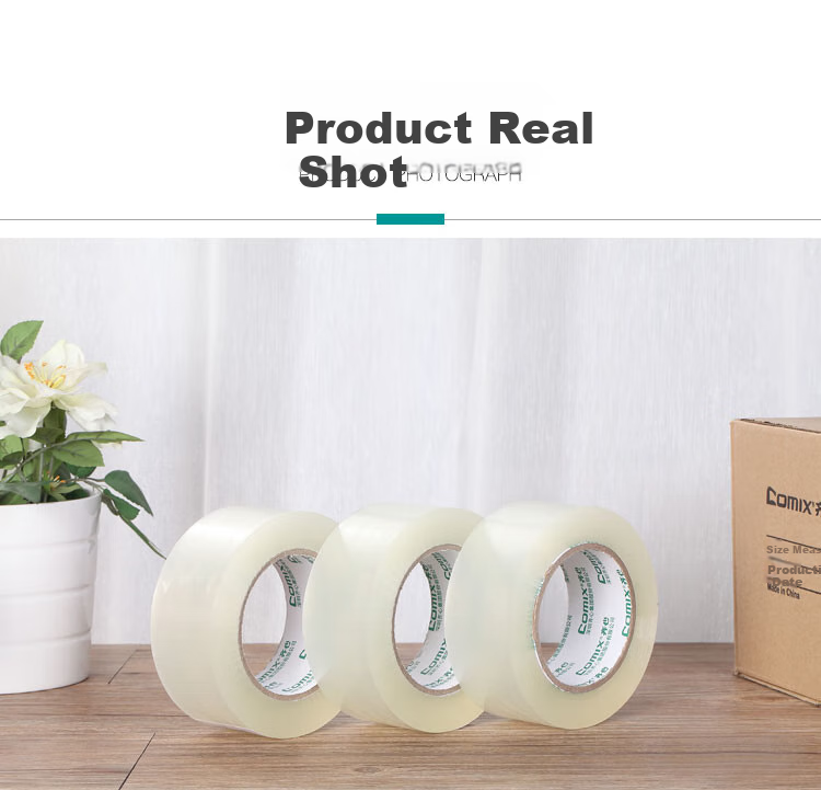 COMIX Transparent Tape/wide Tape/packaging Tape, Express Shipping Packing Tape, Transparent, 6 Rolls, Width 48mm*150y*45um, Length 137 Meters/roll, JP4815-6 5