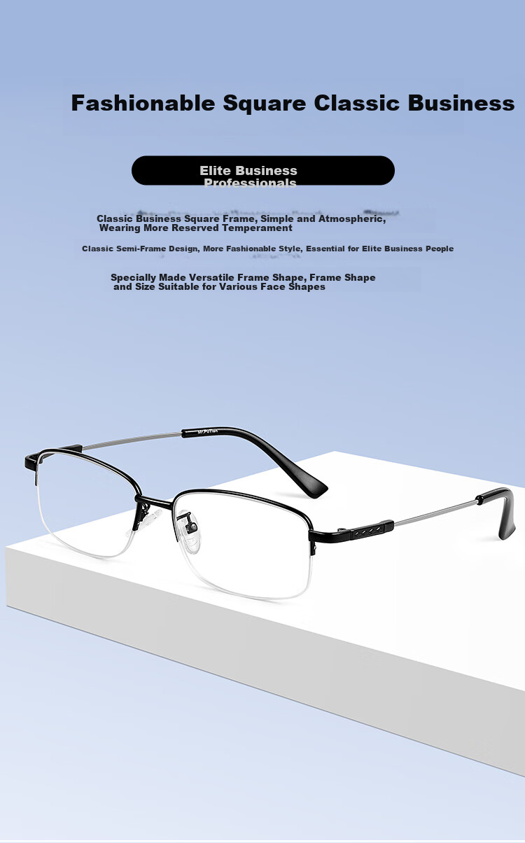 Mr.PuTian Reading Glasses for Men And Women, Anti-Blue Light Memory Titanium Bifocal Reading Glasses for Elderly, Gold Frame 300 Degrees (65-69 Years Old) 2