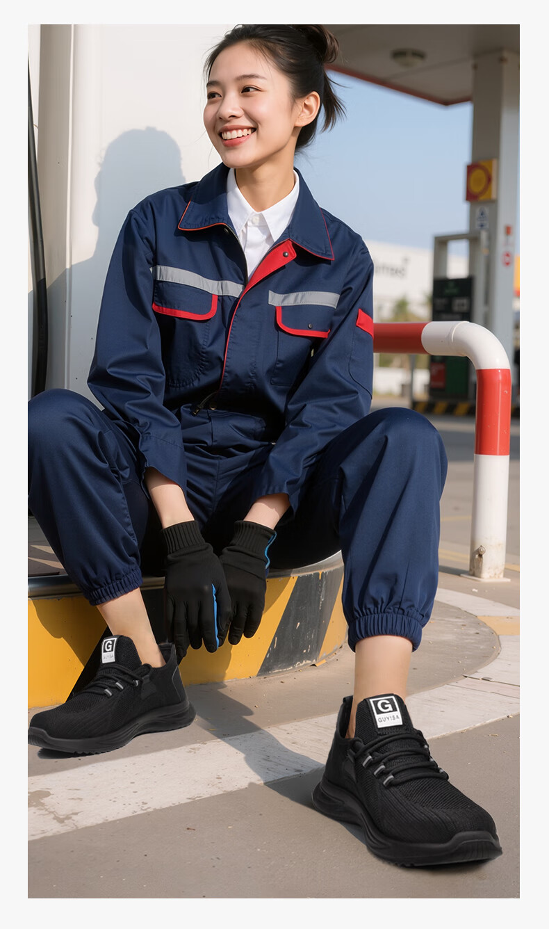 Weierdun Gas Station Anti-Static Shoes for Men And Women, Summer Breathable Comfortable Safe Soft-Soled Sinopec Work Shoes 2138A-1 Size 40 9