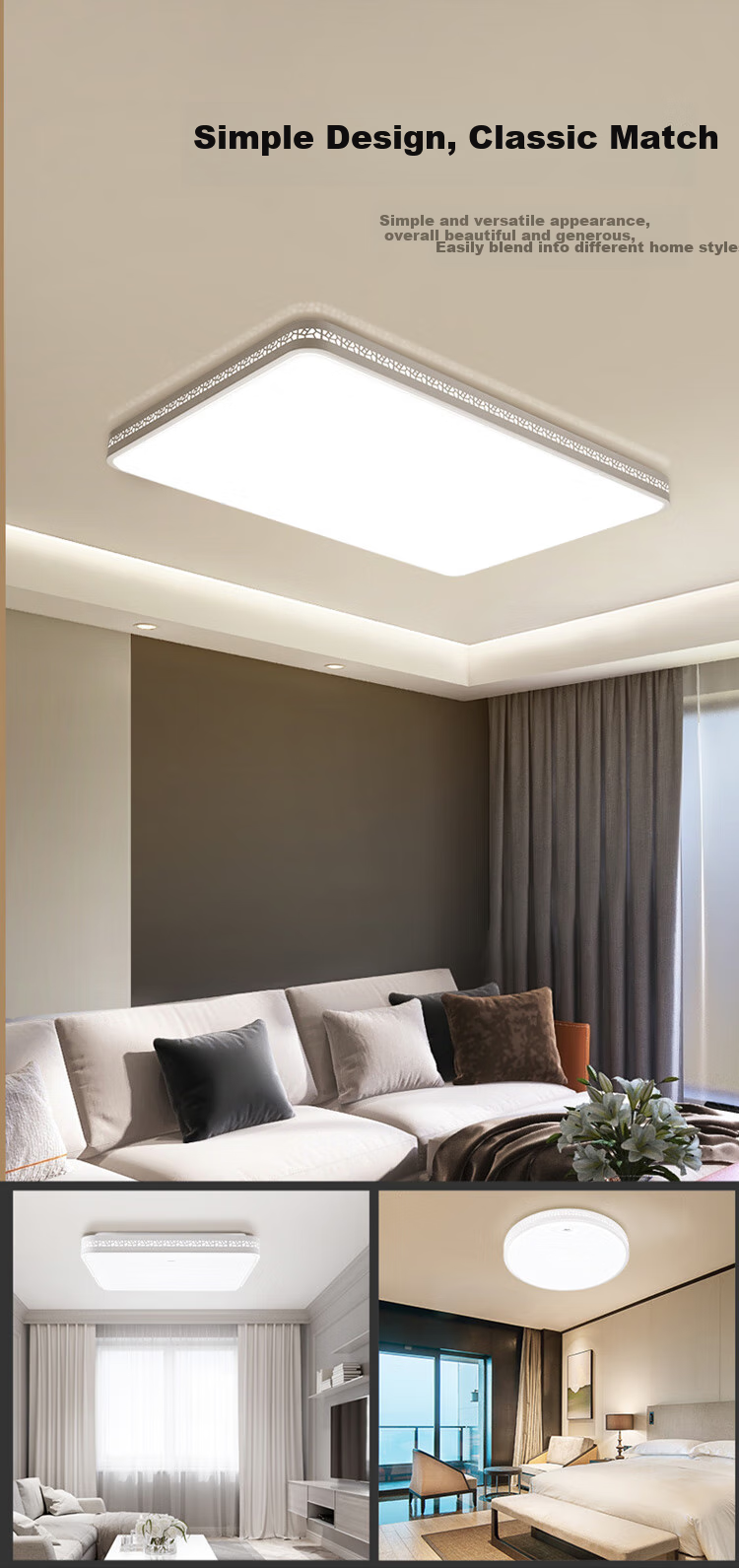 BULL Ceiling Light Mingrun Full Spectrum Living Room Lamp Stepless Dimming 130W Ra97 Color Rendering Index [All-Inclusive Price] 2