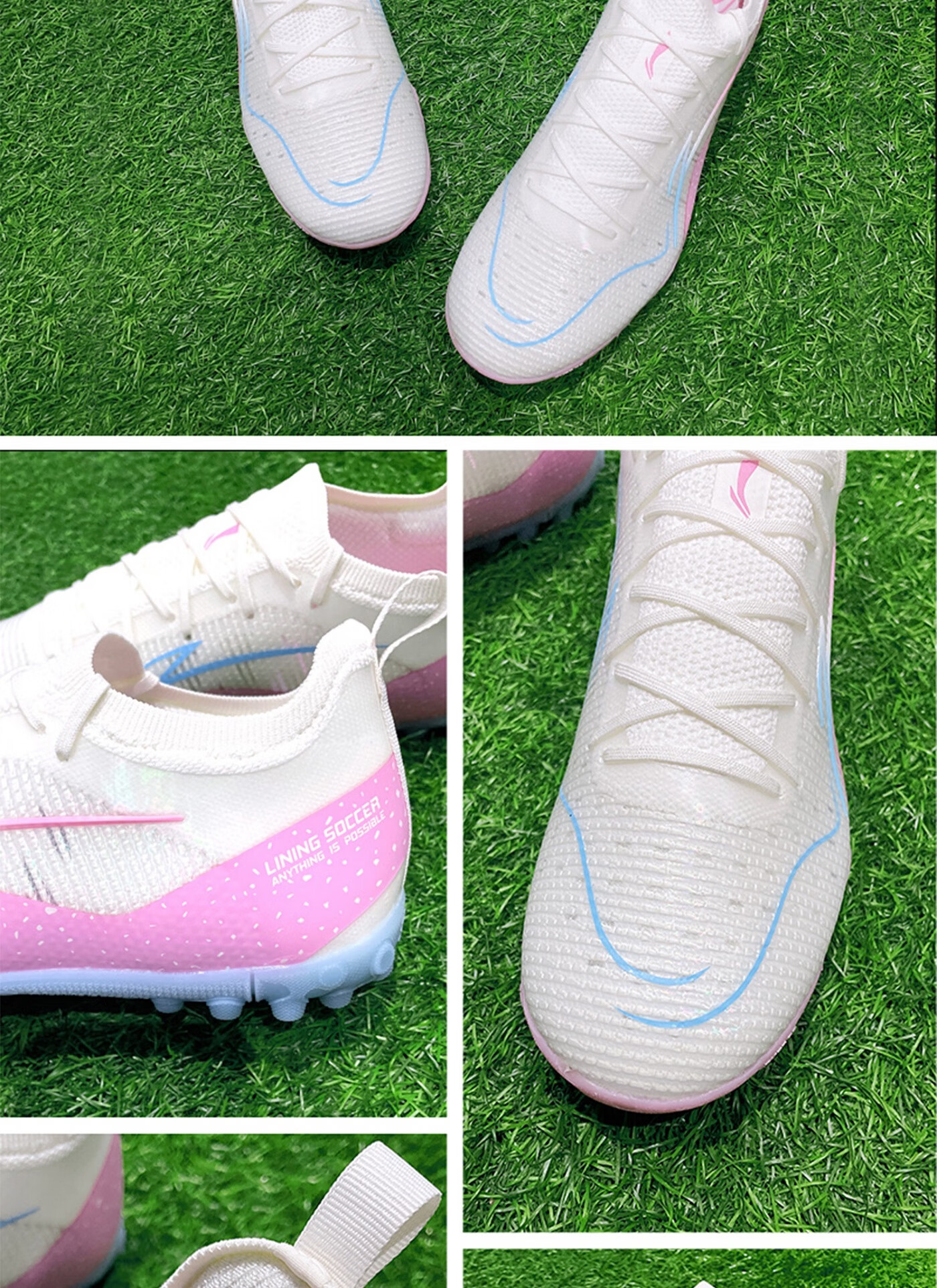 Li-Ning Men's Adult Football Shoes TF Turf Studs Youth High-End Shadow Professional Cushioning Training Sneakers Size 43 14