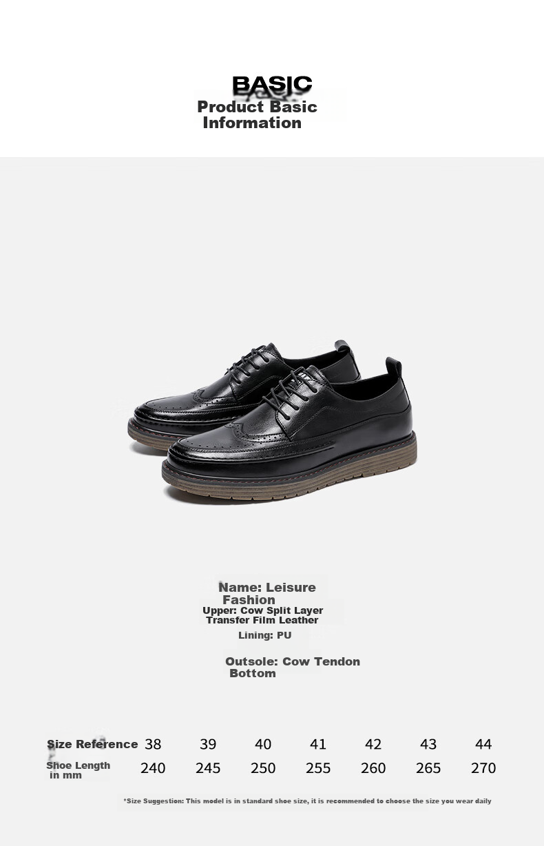 MARK FAIRWHALE Leather Shoes for Men, Spring Breathable British Retro Business Formal Shoes, New Style 2025, Black, Size 42 3