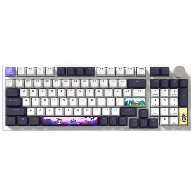 Xuanpai Xuan Panda PD98 Custom Mechanical Keyboard, 98-Key Layout, Wireless Bluetooth USB Tri-Mode Connection Gaming Keyboard, Magic Panda, Sony Switch