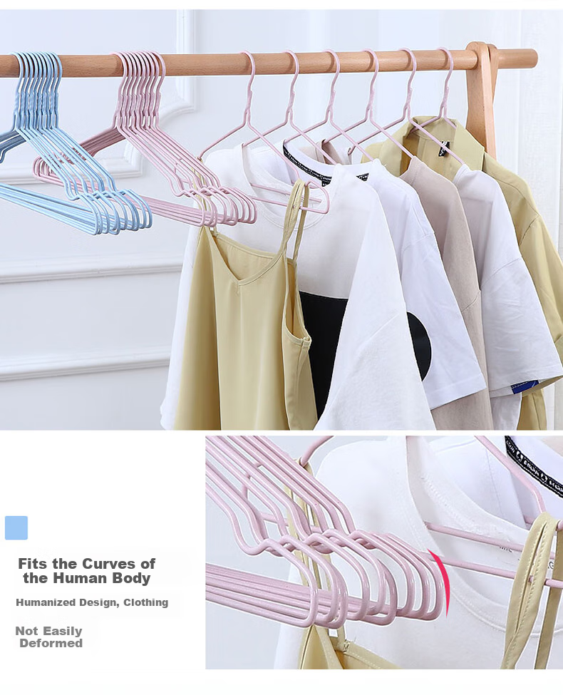 Jingjiayi Clothes Hangers, Non-Slip And Traceless, Thickened And Widened, Large Size for Home Use, Drying Racks, 10 Pieces 10
