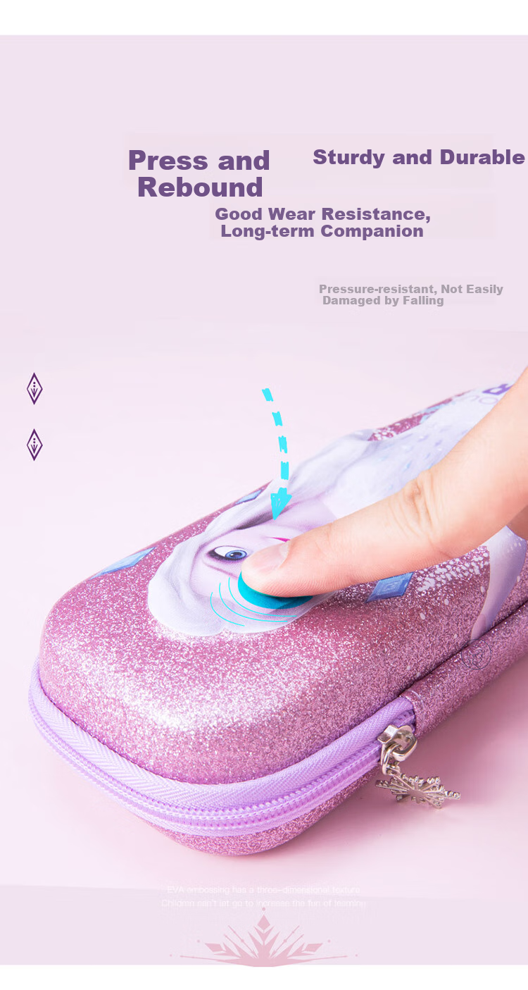 Disney Elementary School Pencil Case, 3D Large Capacity Stationery Box, Crush-Resistant And Drop-Proof EVA Pencil Case, Children's Pencil Bag for Girls, Frozen P85134Z 4
