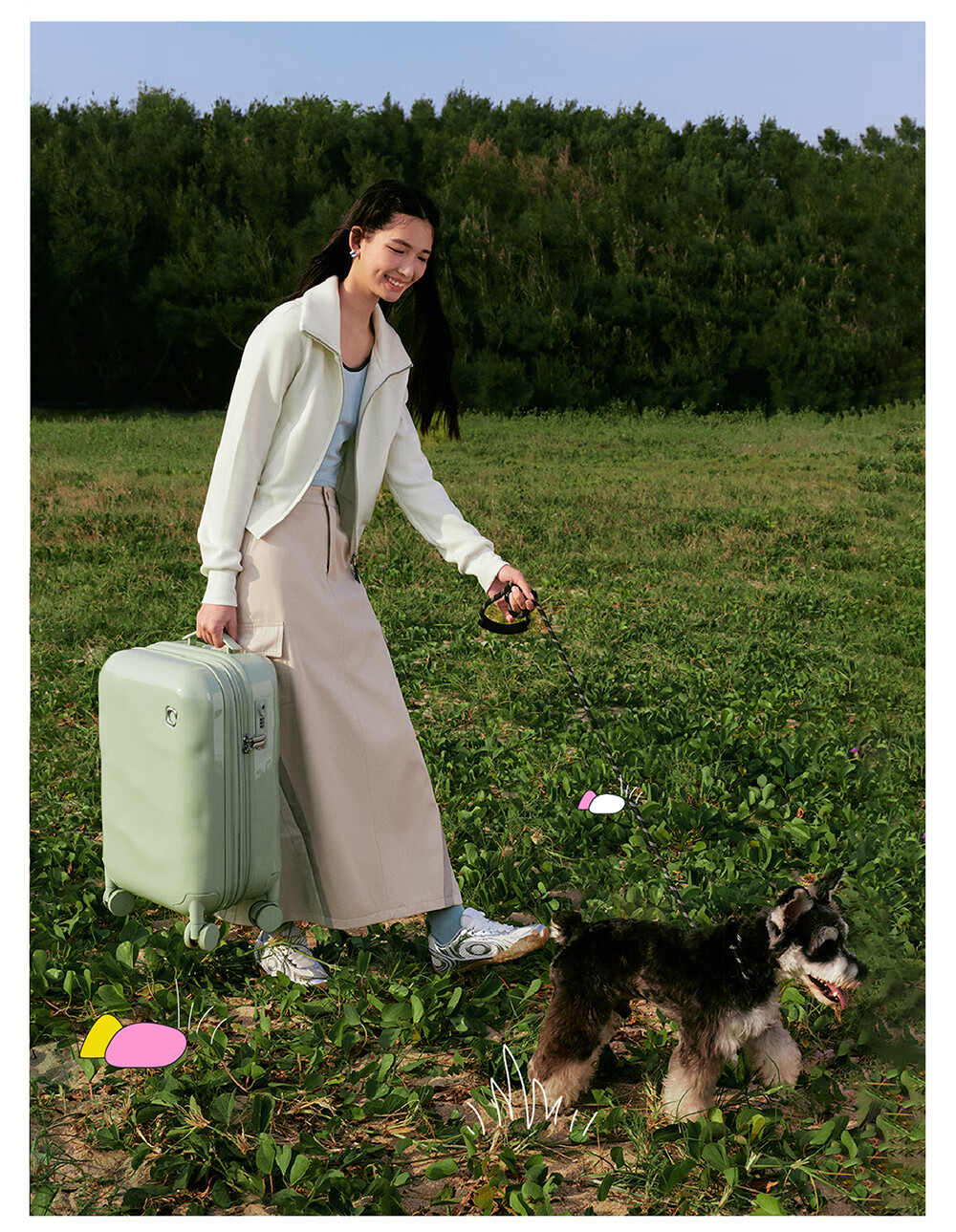 Kaifangshuiyu Openwater Large Capacity Expandable Suitcase for Women, Luggage Trolley Case Carry-On Suitcase, Baichengmeng 20-Inch 2