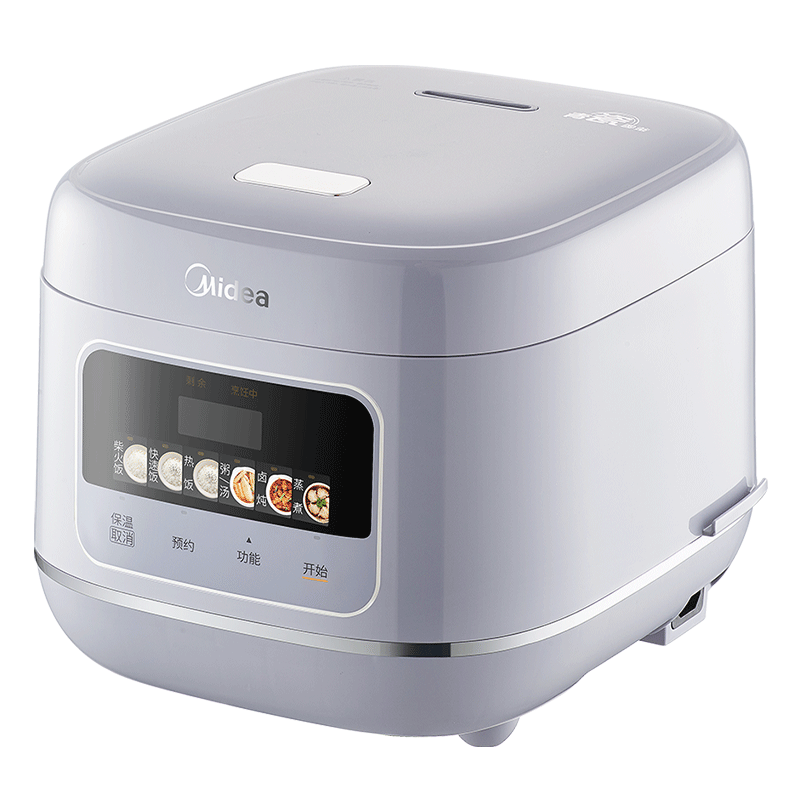 Midea Rice Cooker 3-4 People 4L Household Ceramic Antibacterial Wear-Resistant Inner Pot One-Touch Firewood Rice Quick Cooking Smart Reservation Multifunctional Micro-Pressure Stew Rice Cooker MB-4E61