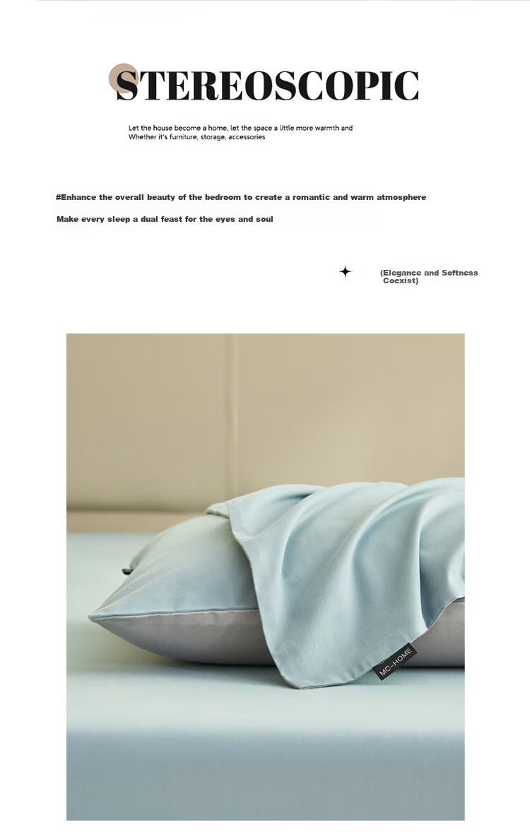 Wuyinliangpin Pillowcase Set, A-Class Pure Cotton, Home Use, Single Pillow Cover And Inner, Anran Blue, 48*74cm 9