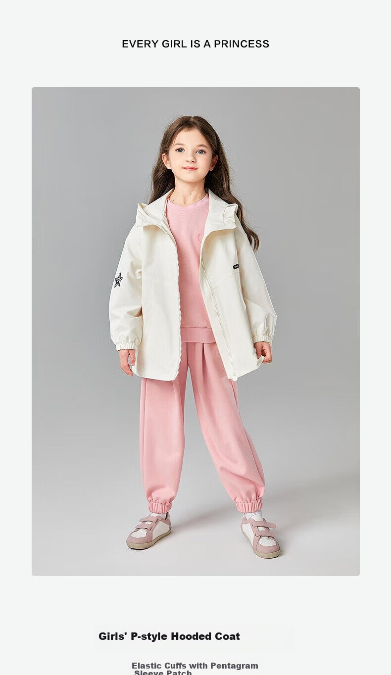 DEESHA Girls' Outerwear Spring 2025 Fashion Casual Hooded Jacket for Older Children, Dream Purple, Size 170 2
