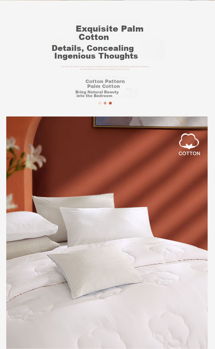 FUANNA Cotton Quilt, 100% Xinjiang Cotton Filling, Double-Size Summer Cool Quilt, Air Conditioning Comforter, 3 Jin (1.5 Kg), 203×229cm 7