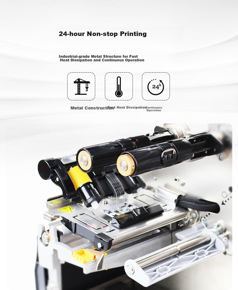 ZEBRA Industrial-Grade Label Printer Barcode Printer QR Code Sticker Fixed Asset Express Delivery Label Printer ZT211 203dpi 6