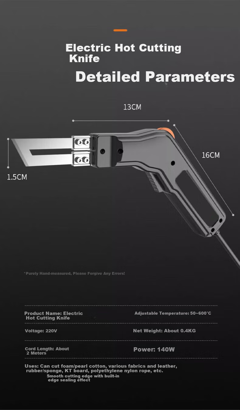 TURBOVOLT Electric Heat Knife, Foam Cutting Knife, Hot Melt Knife, Sponge Plastic Fabric Cutter, Heating Knife SW50Z10 9