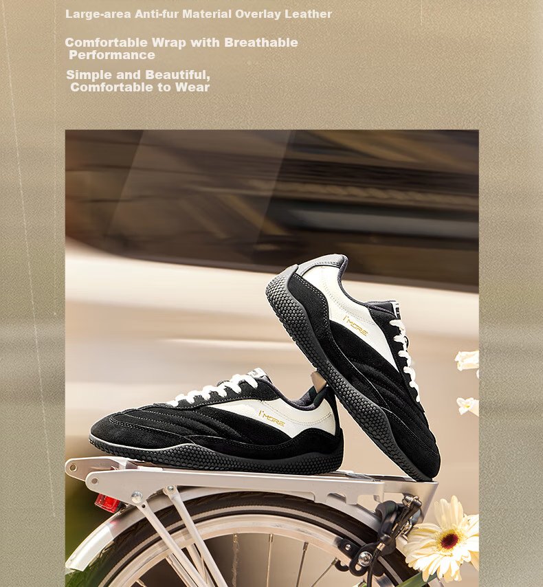 361° Sports Flat Shoes 2 Spring Summer Miu Series Women's Thin Sole T-Strap Derby Casual Sneakers 682626710F-5 4