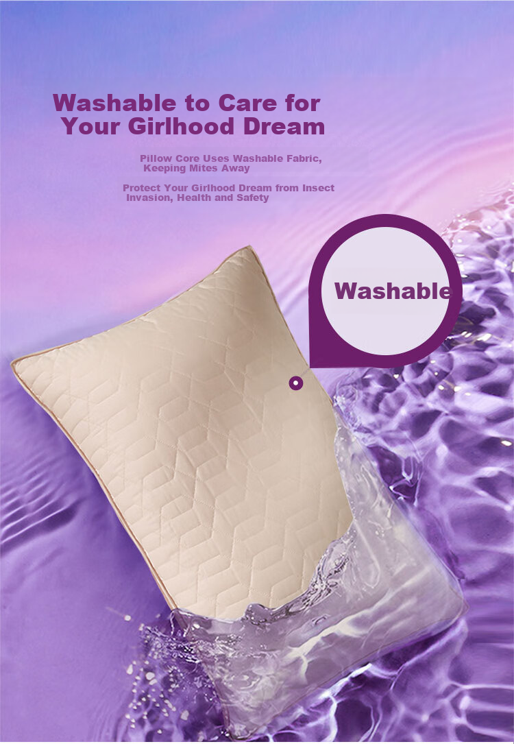 FUANNA Pillow Core Hotel Pillow Fiber Soft Pillow 60S Long-Staple Cotton Class A Antibacterial Washable Medium Pillow 70*45cm One Pack 8