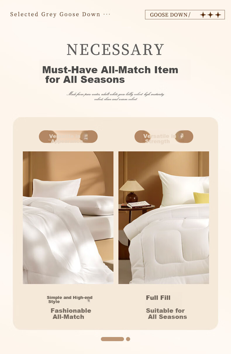 FUANNA Qingxin Fiber Quilt, Two-In Parent-Child Quilt, Thickened Winter Comforter, 8.8 Jin (4.4 Kg), 230*229cm, White 2