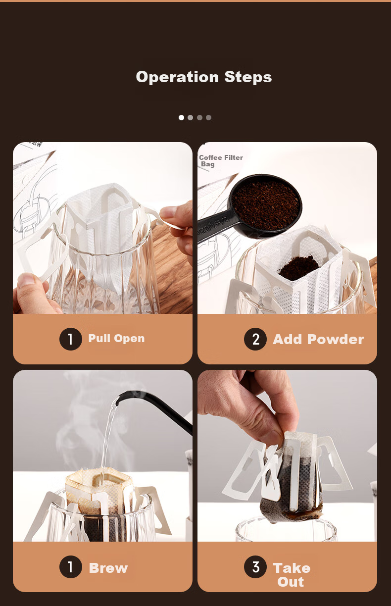 CLITON Coffee Filter Papers, Portable Drip Coffee Maker Filter Papers, Cake Bowl-Shaped Filter Cups, 50 Sheets 15