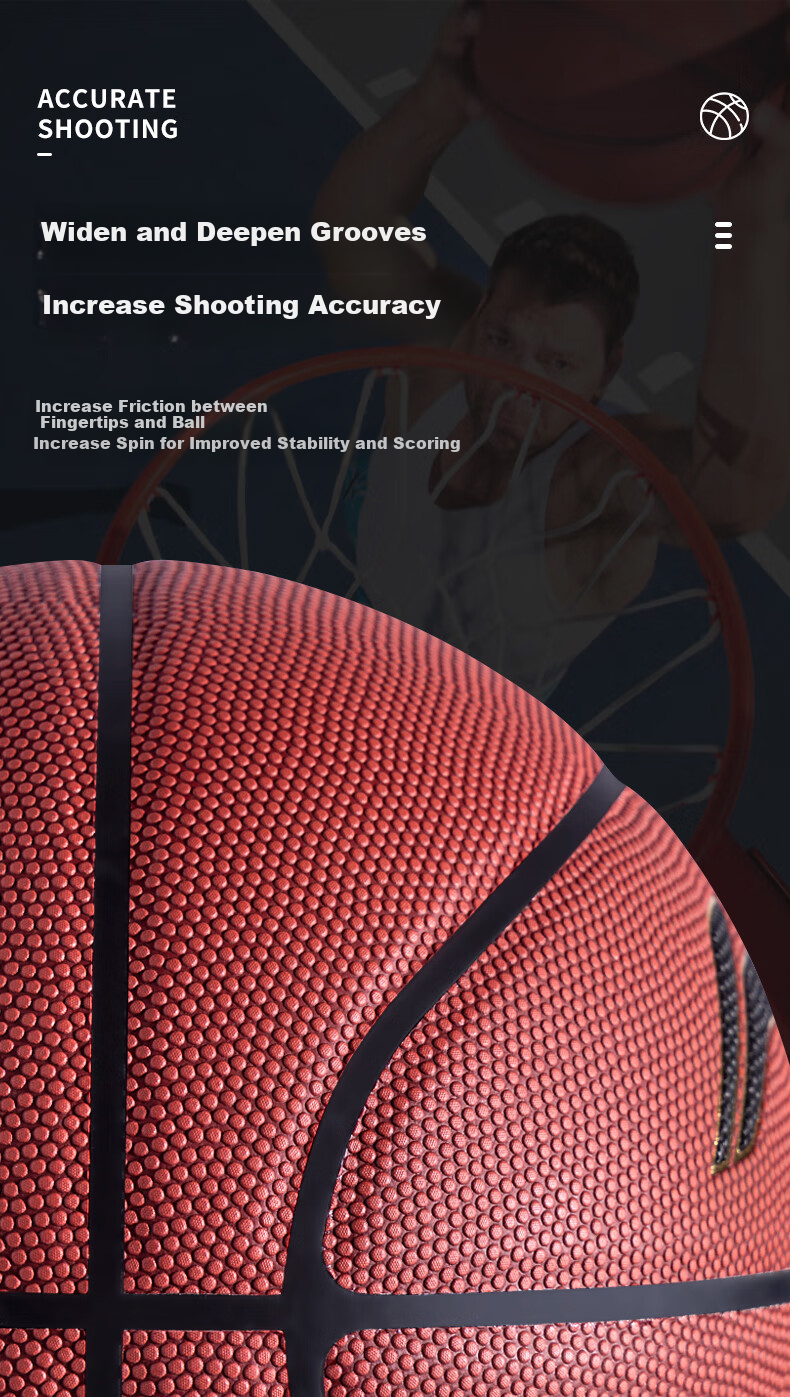 Li-Ning Basketball Size 7 Adult Outdoor Cement Court Wear-Resistant Non-Slip Competition Training Standard Size 7 Basketball Gift 10