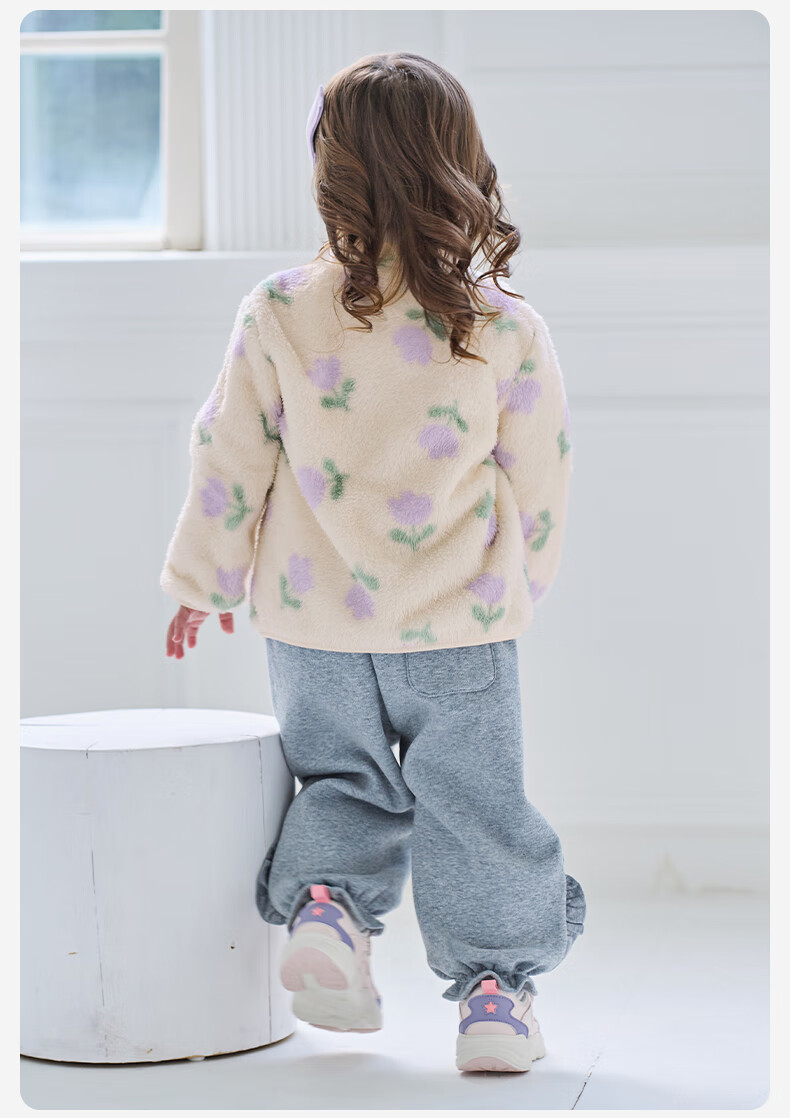 DAVE & BELLA Children's Plush Winter Coat Antibacterial and Mite-Resistant Boys and Girls Baby Jacket 1