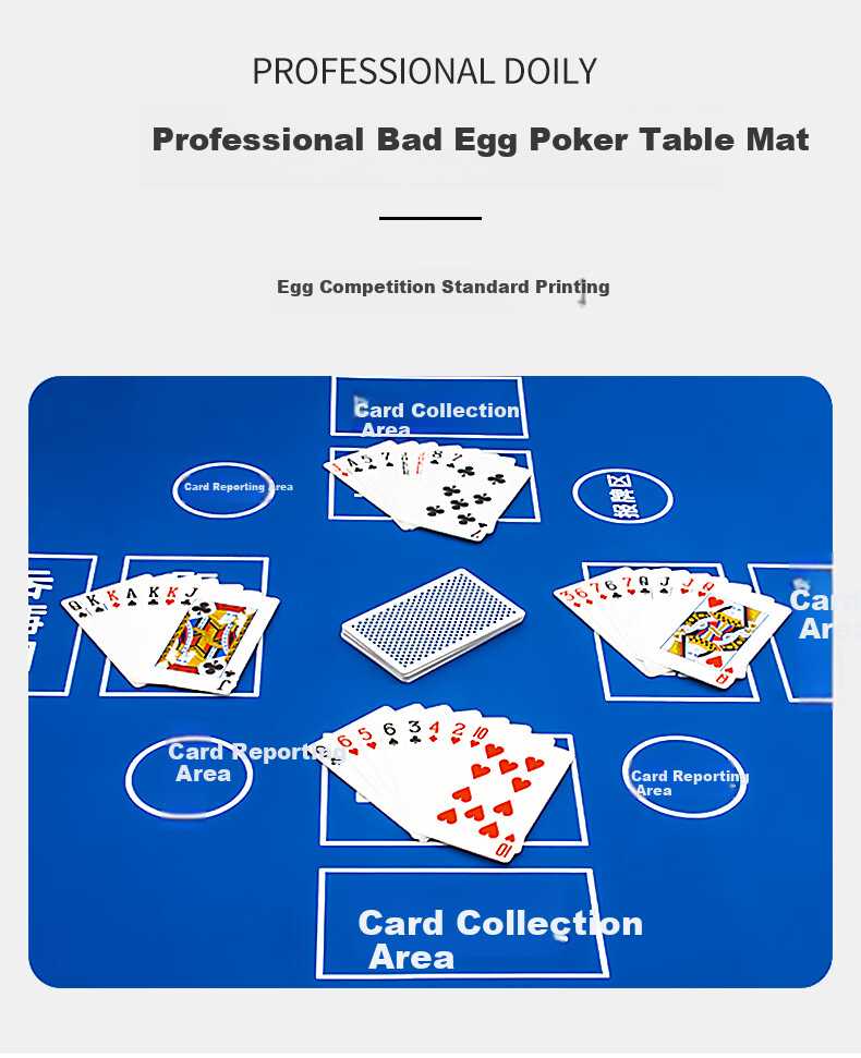 Huasheng Guandan Special Tablecloth, Poker Mahjong Card Room Competition Dedicated Tablecloth, 100*100CM, Blue Crystal Velvet 3