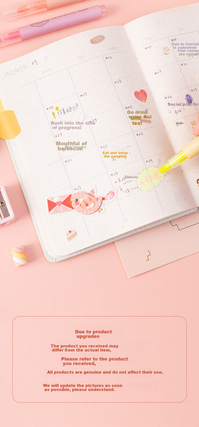 M&G Stationery Highlighters for Primary School Students And Office Use, Colorful Marking Pens for Back-To Journaling And Note-Taking, 6 Colors Single-Tip 6 Pcs AHMT3702 for Exam Practice And Testing 9