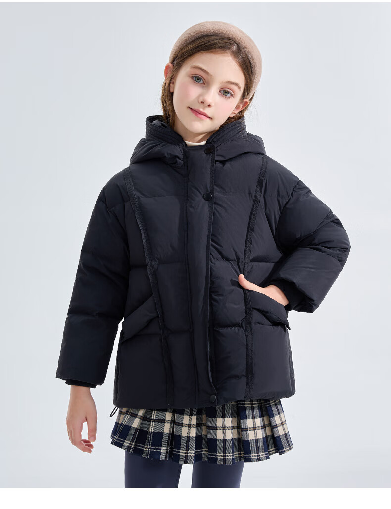 Disney Children's Down Jacket 2026 Autumn Winter New Boys' Red Mid-Length Coat Girls' New Year Outfit Kids' Clothing 10