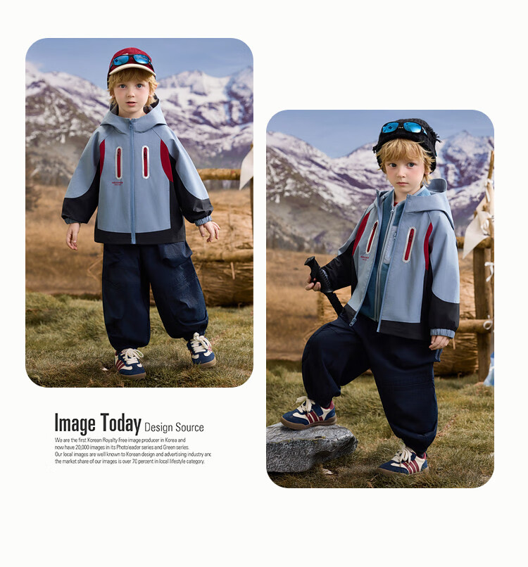 ASK JUNIOR Level 4 Waterproof Children's Jacket Spring 2026 Outdoor Sports Hiking Boys' Jacket Blue Size 100 8