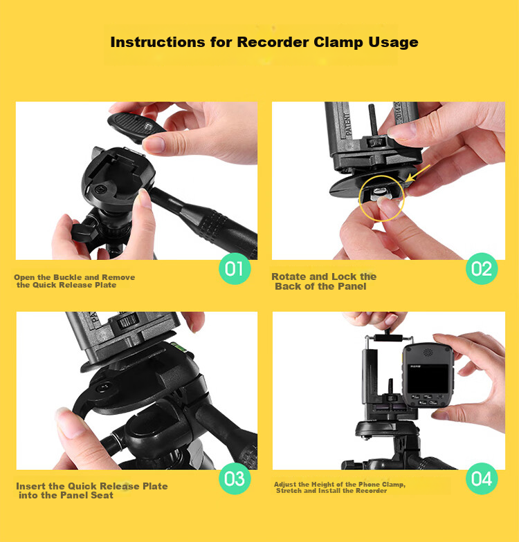 Zhunhang Law Enforcement Recorder Tripod, Video Recording And Live Streaming, Portable Outdoor Camera, Mobile Phone Stabilization Mount 6