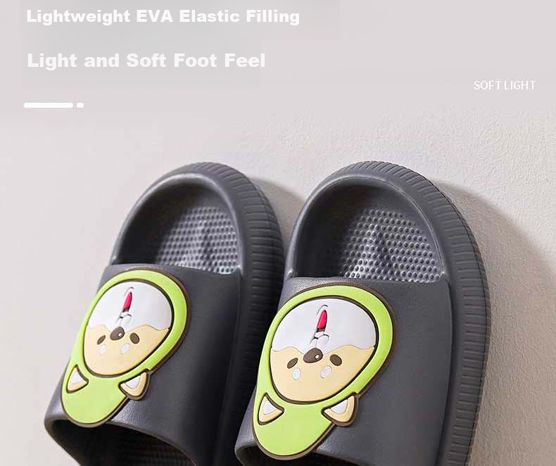 Huameijianbu Cartoon Dog Parent-Child Bathroom Indoor And Outdoor Wear Soft Elastic Slippers Children's Style HM901817 Pink Size 190 4