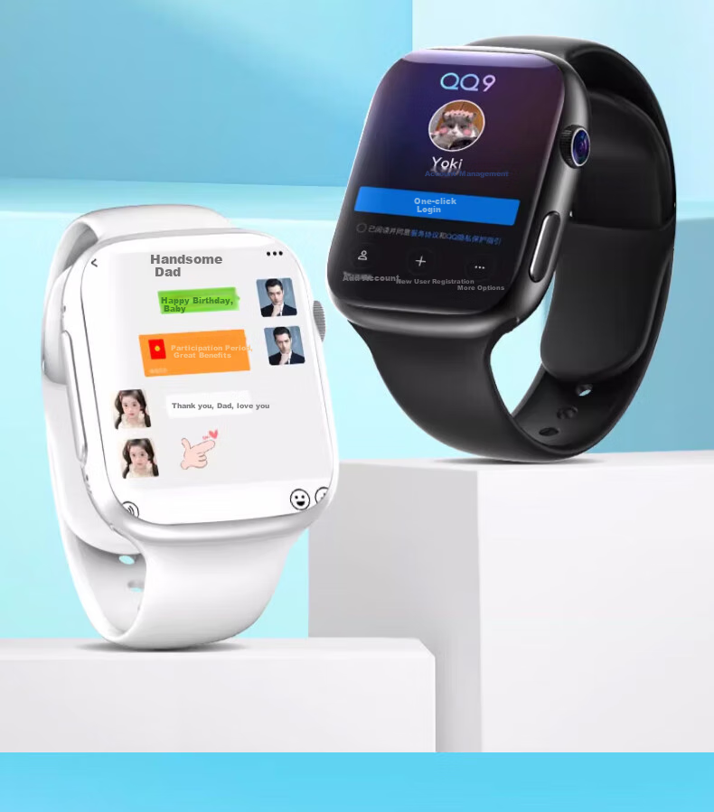 ATQ [True Configuration, No Lag] Children's Smartwatch Phone Watch with SIM Card Slot, Video Positioning, Waterproof, 5G Full Network Compatible for Primary And Secondary School Students, Gift for Talented Youth - Premium White 2
