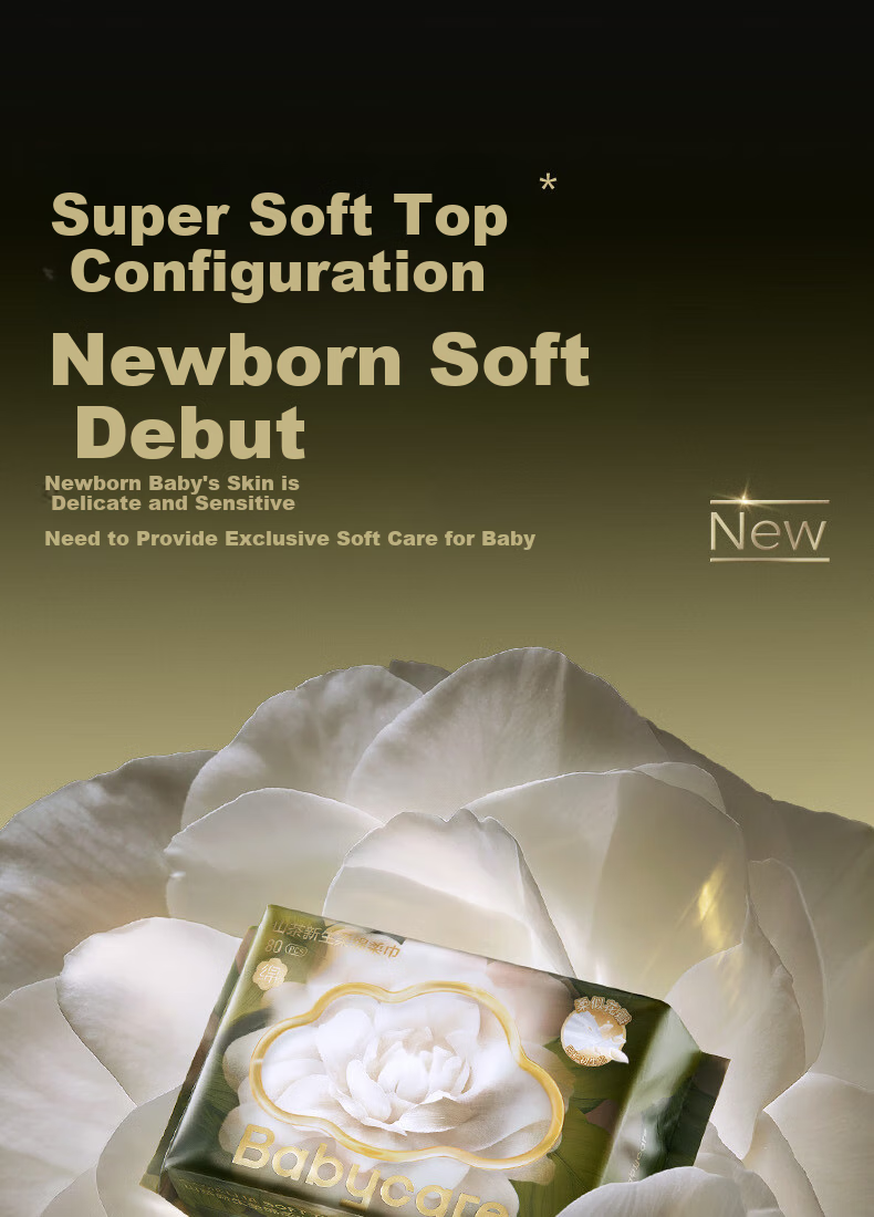 Babycare [Diaper Gift] Camellia Soft Wipes, 80 Sheets * 1 Pack 1