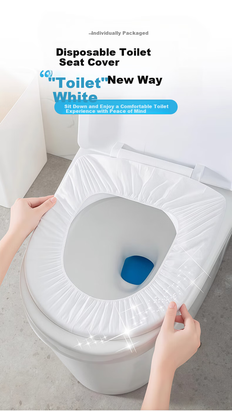 Xingfang Disposable Toilet Seat Covers, 10-Pack, Essential for Travel And Business Trips, Clean And Hygienic, Individually Wrapped, Portable, Water-Resistant And Dirt-Proof 1