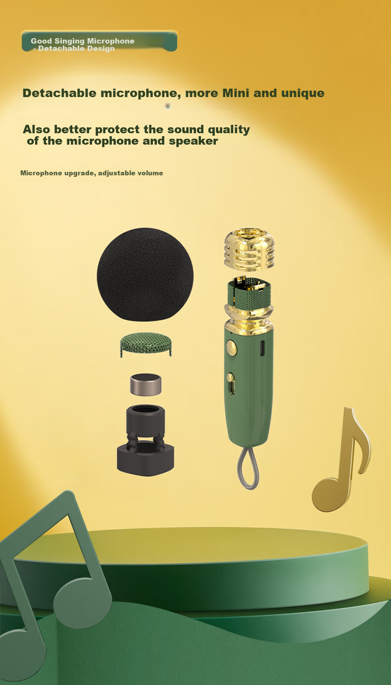 Divoom Pixel Retro Bluetooth Speaker with Subwoofer, Karaoke Microphone Combo for Children's Singing, Home Desktop Computer Mini Speaker, Birthday Gift for Girls, Mid-Autumn Festival Present 7