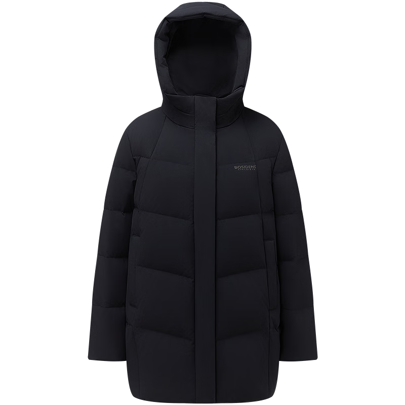 Bosideng Off-Season Women's Mid-Length Casual Fashion Thickened 90% Down Hooded Versatile Winter Coat