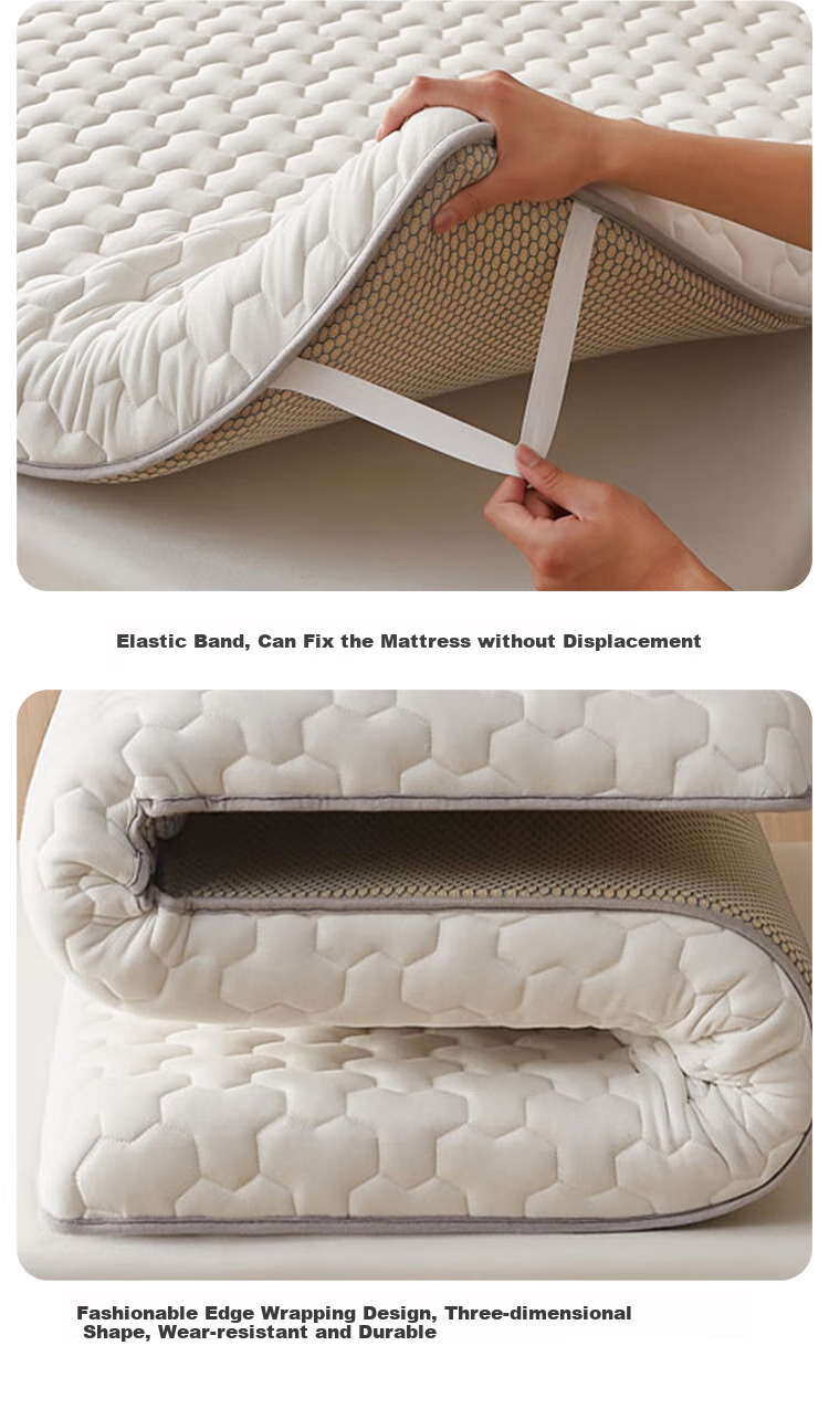 Wuyingongfang, Mu Yin Liangpin Textile Subsidiary Natural Latex Mattress, 1.5x2 Meters, Bed Pad, Floor Mat, Sleeping Pad, Gbai (White) 10