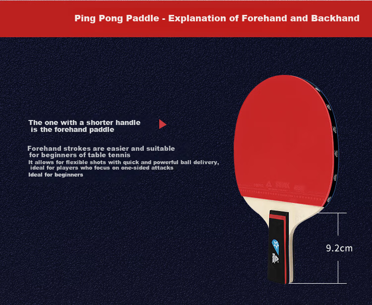 PEAK Table Tennis Racket Professional High-Elasticity Blade Horizontal Paddle for Beginners, Middle School Students, Double Rackets, Children's Straight Handle Set 2