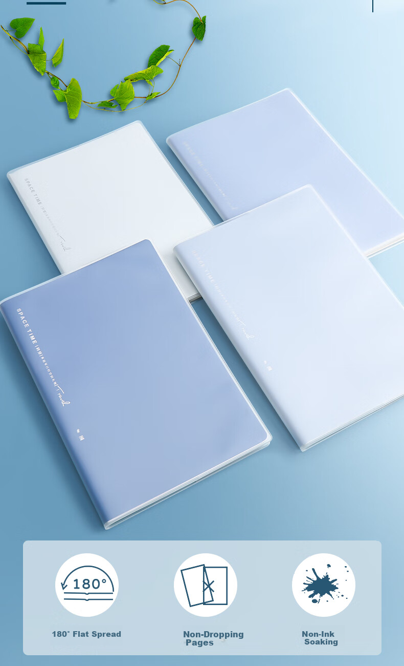 M&G Stationery B5 56-Sheet Plastic Cover Notebook Light Series Solid Color Random JB5102G1 Back to School Essential 2