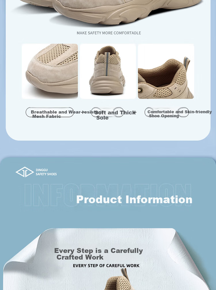 Dinggu Safety Shoes for Men, Ultra-Light Soft Sole, Non-Slip, Wear-Resistant, Anti-Smashing, Puncture-Proof Construction Site Safety Shoes JD1166MHW42 3