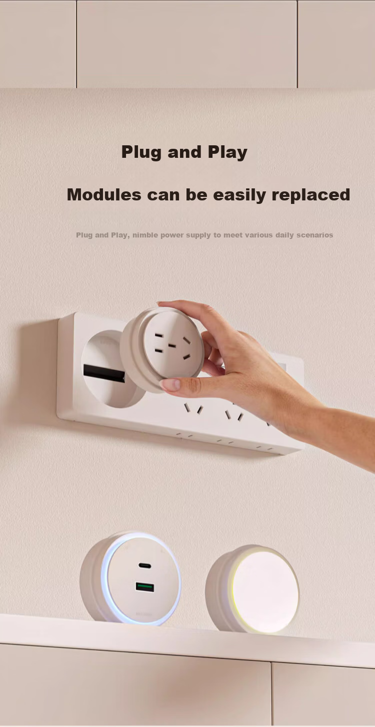AUX 86-Type Expandable Socket Kitchen Extension Multi-function Converter Concealed Household Switched Power Strip 21-Hole Rightward Expansion White 5