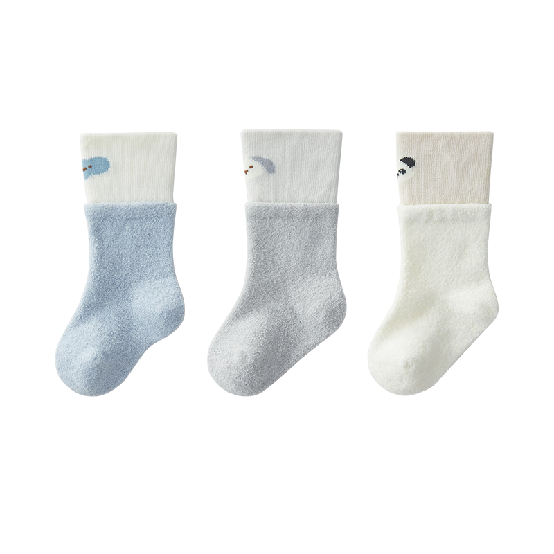 Shiyuejiejing Baby Socks, Autumn And Winter Warm, Mid-Calf Length for Boys And Girls, Breathable Newborn Children's Socks