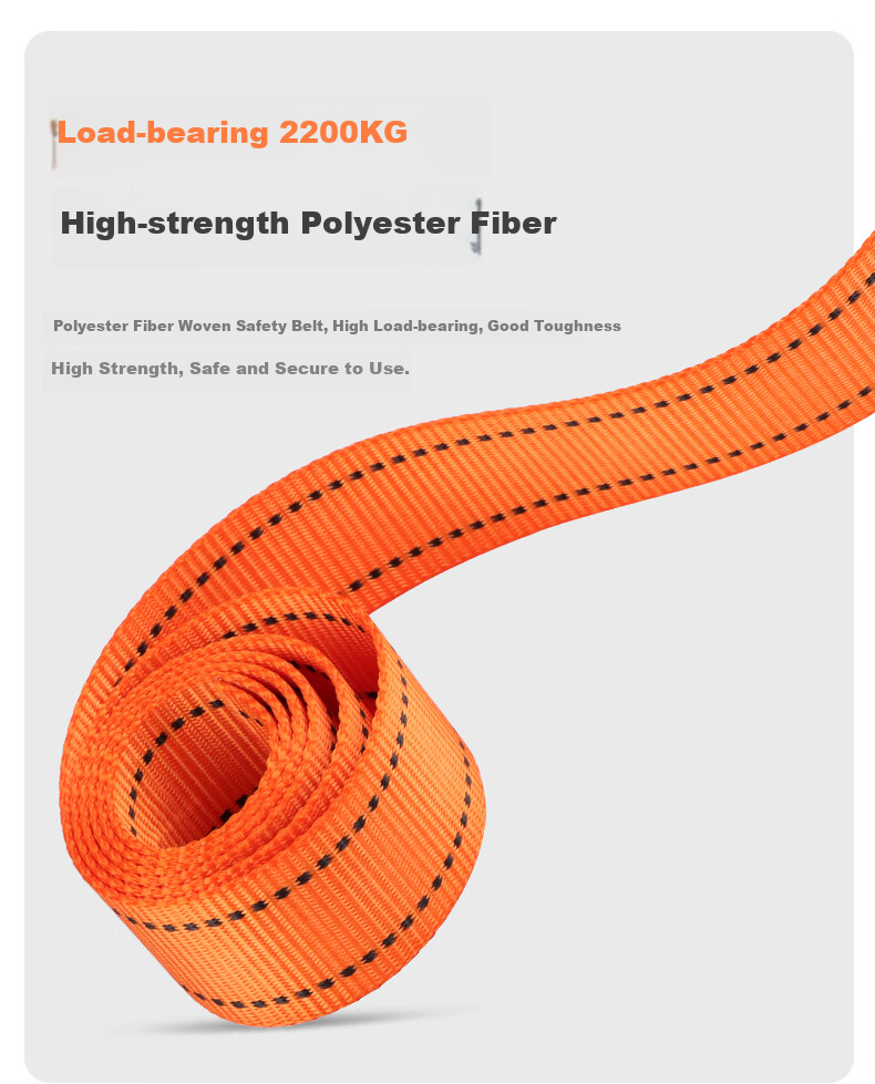 Locroyon Five-Point Safety Harness, High-Altitude Work Safety Rope, Full-Body Fall Protection National Standard, Double Small Hooks 1.8-Meter Shock-Absorbing Pack [Beijing Warehouse Fast Delivery] 6