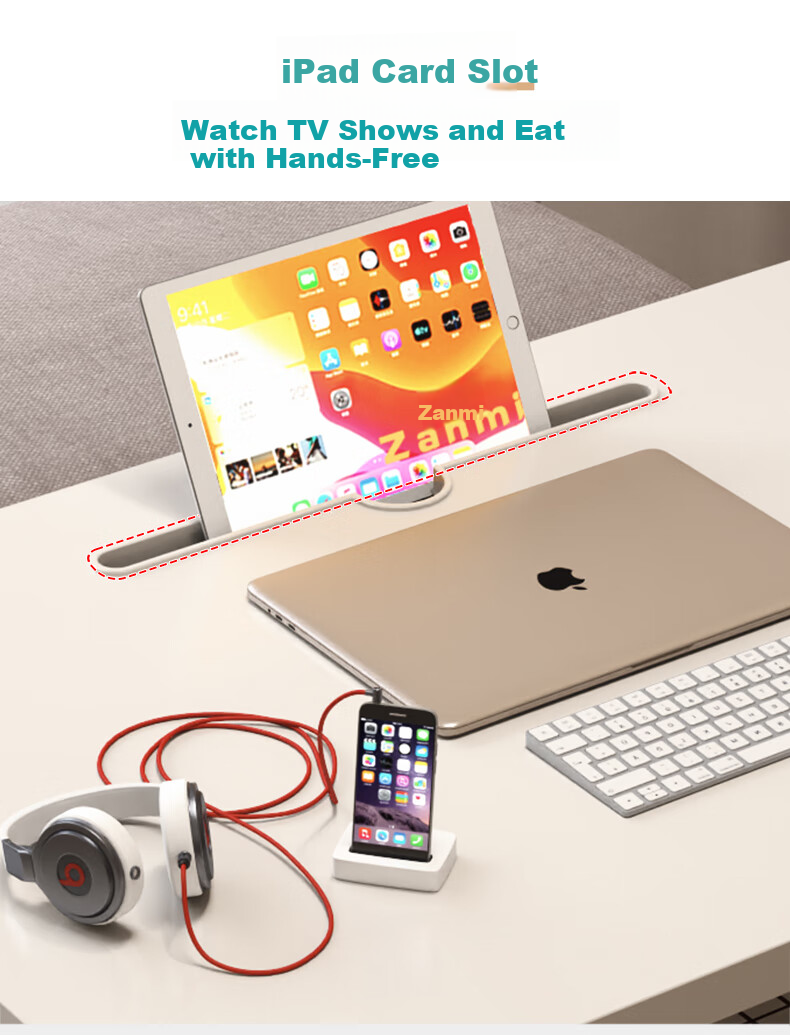 Quanpinwu Foldable Adjustable Bed Laptop Desk, Small Table for Student Dormitory, Large Lazy Desk for Home Use 3
