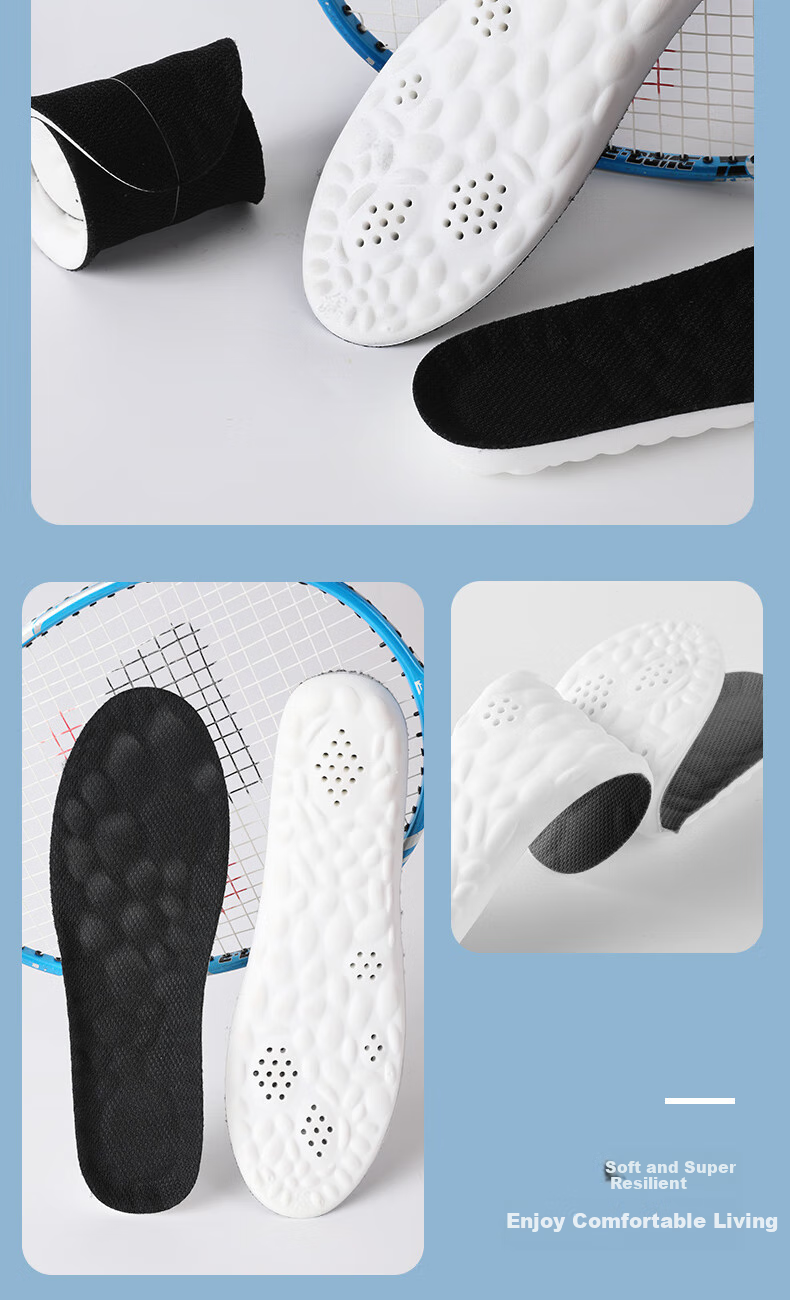 FOOTOPPO Squishy Sports Shoe Insoles for Men, Military Training Ultra-Soft Basketball Shoes, Running Shoes Insoles, Soft And Bouncy Shock-Absorbing PU Insoles for Wome 11