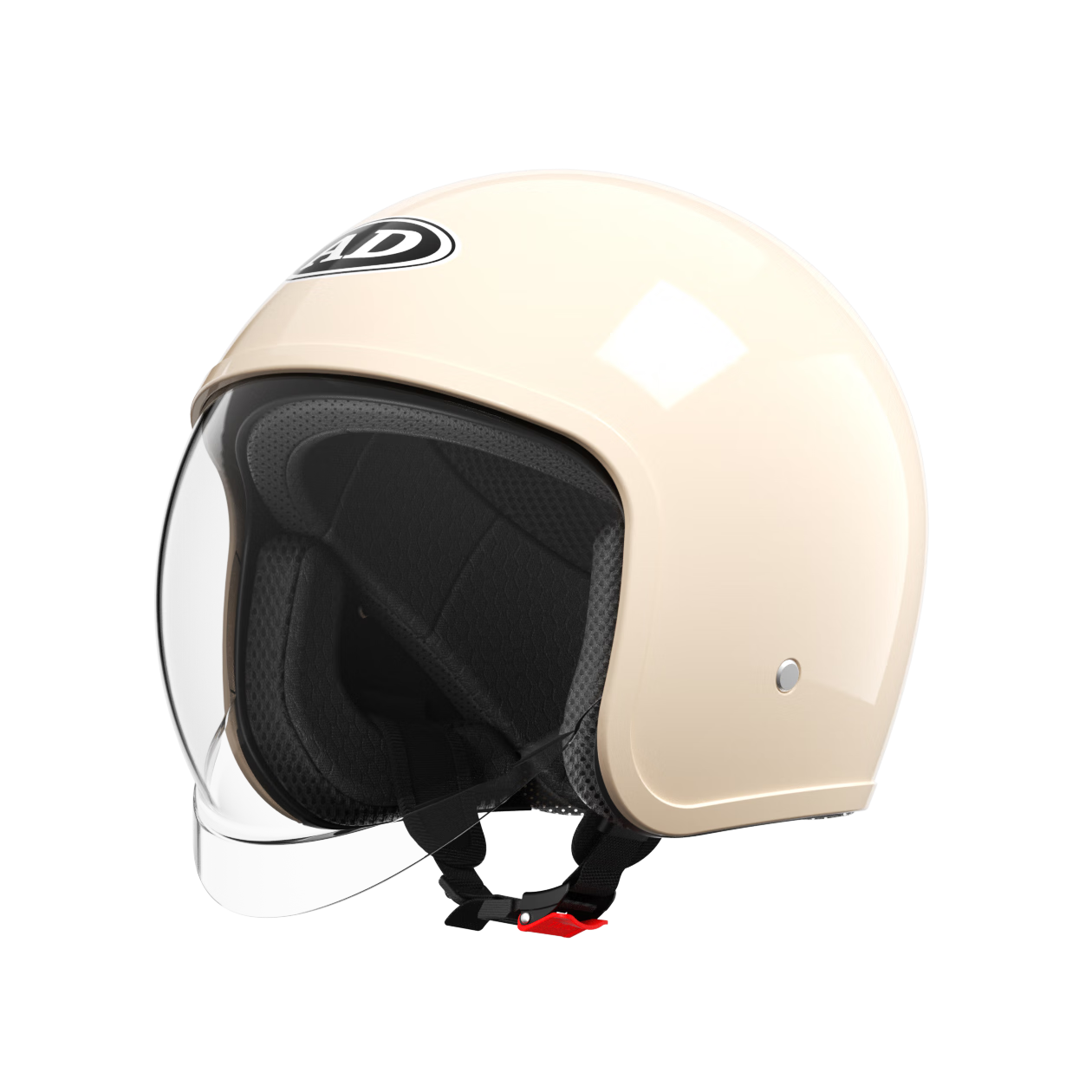 AD Electric Bike Helmet 3C Certified Class A Unisex Four-Season Electric Scooter Safety Helmet Winter Riding Half Helmet Summer Built-in Visor Motorcycle Retro Helmet FG05 Beige