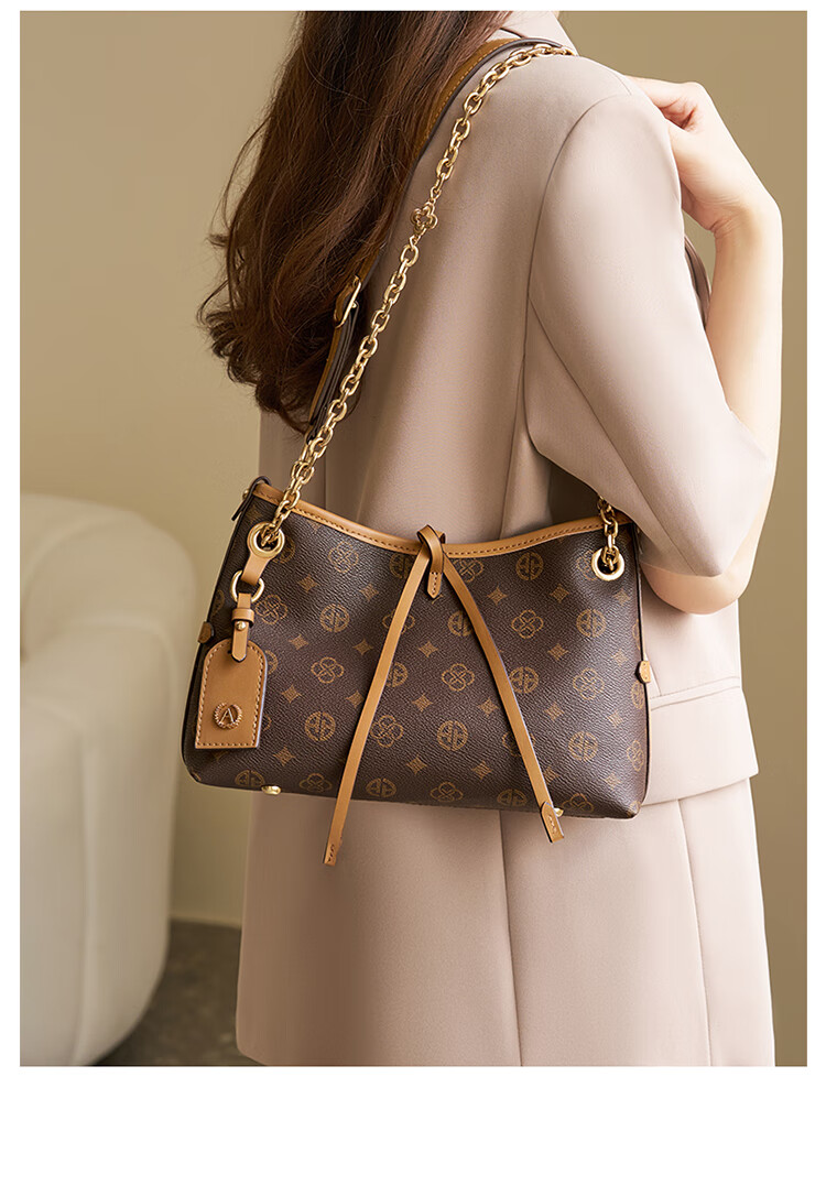 Aokang Women's Trendy Fashion Chic Tote Bag Commuter Versatile Shoulder Bag Birthday New Year Gift for Girlfriend Wife 1