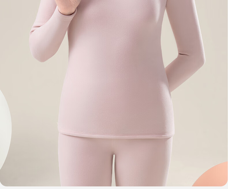Urban Beauty Class A Middle-aged and Elderly Women's Thermal Underwear Set with Extra Thick Fleece Lamb Wool, Autumn Top and Bottom, 2XL 25