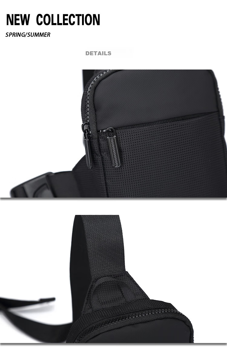 BOSTANTEN Men's Mini Shoulder Crossbody Bag, Student Chest Bag, Waist Pack, Trendy Small Backpack, Functional Bag for Men's Cycling, Phone Pouch 8