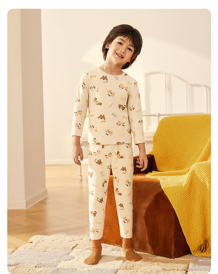Balabala Girls' Underwear Set 2-Piece Children's Autumn Winter 2025 Antibacterial Cotton Pajamas 6