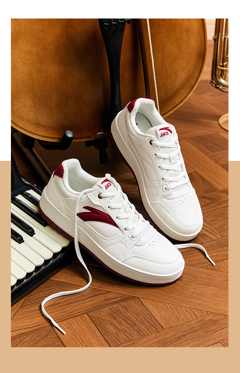 ANTA Yuan Nian 2.0 | Women's Thick-Soled Sneakers, Student White Shoes, Retro Trendy Height-Increasing Sports Shoes for Couples, Casual Shoes 7