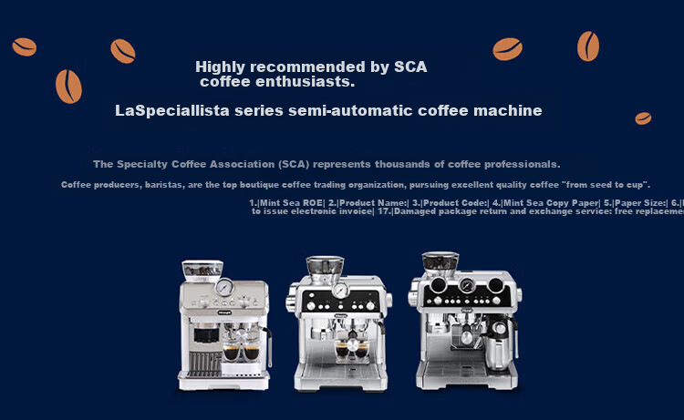 Delonghi Coffee Machine, Home Semi-Automatic Coffee Maker, Cold Brew Version Silver Knight Fresh-Grinding Italian Grinder All-In Machine, Manual/fully Automatic Milk Frother, EC9865.M Gift 1